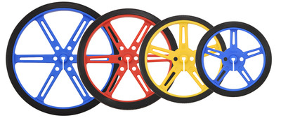 Колеса Black Pololu диаметром 90, 80, 70, 60, 40 и 32 мм (доступны другие цвета)